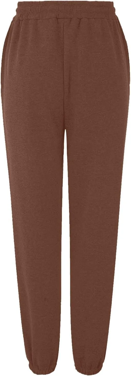 Womens Sweatpants High Waisted Baggy Workout Jogger Pants with Pockets Trousers Fall Clothes for Women 2024