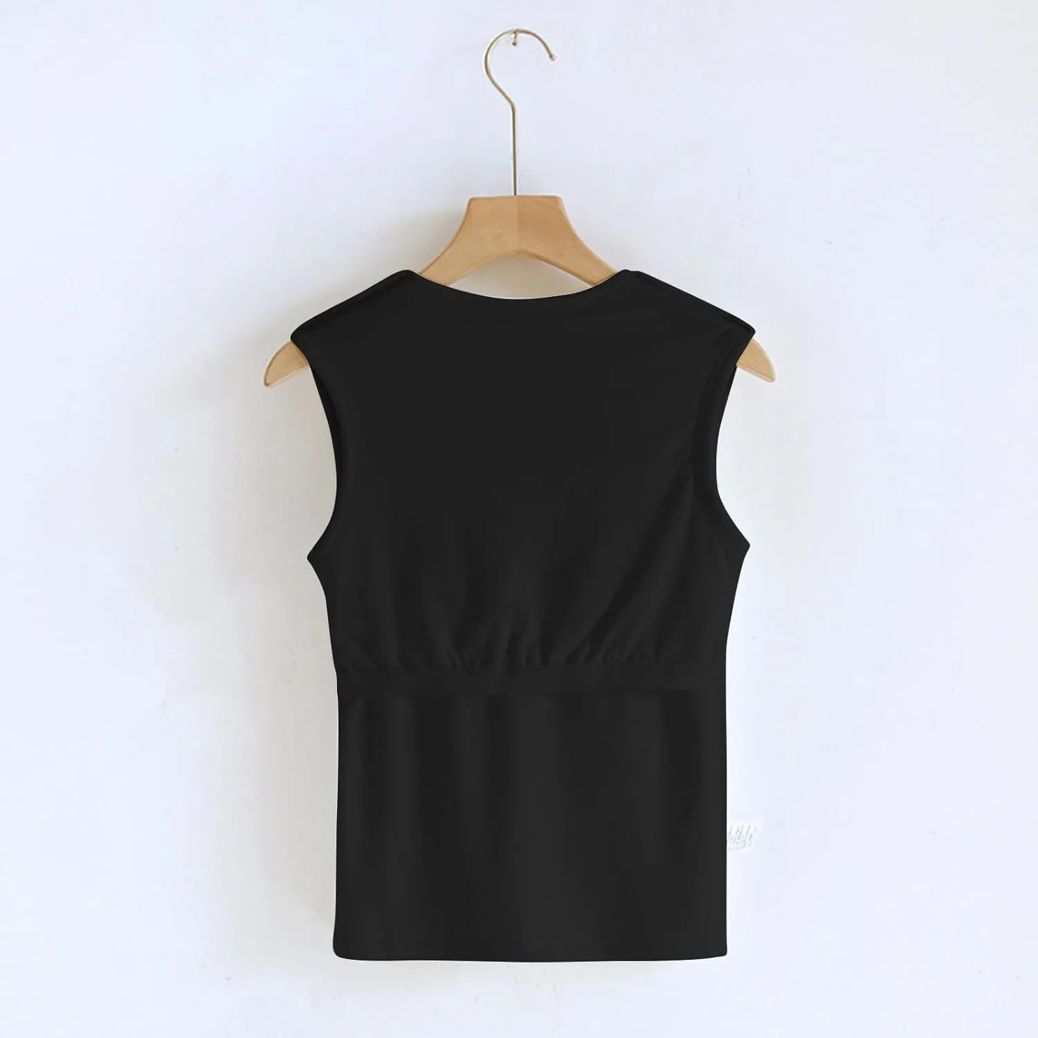 Womens Tank Tops with Built in Bra Summer Casual Basic Modal Padded Yoga Shirts Slim Fit Square Neck Camisoles Tees