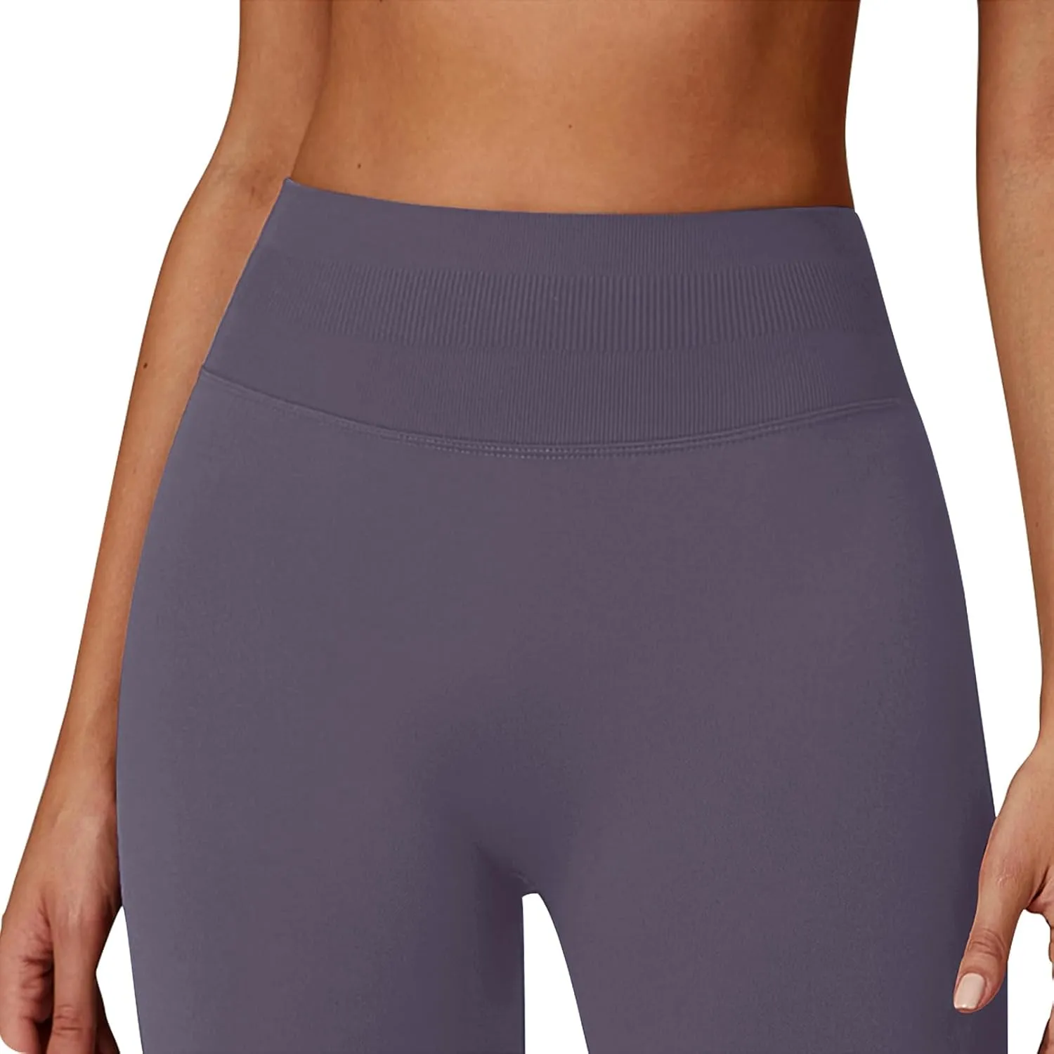 Womens Workout Leggings Seamless Tummy Control Yoga Pants Scrunch Butt Lifting Compression Gym Athletic Leggings