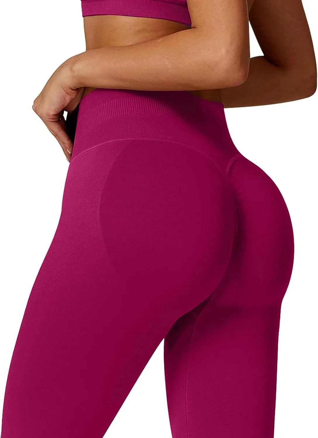 Womens Workout Leggings Seamless Tummy Control Yoga Pants Scrunch Butt Lifting Compression Gym Athletic Leggings