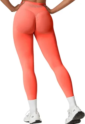 Womens Workout Leggings Seamless Tummy Control Yoga Pants Scrunch Butt Lifting Compression Gym Athletic Leggings