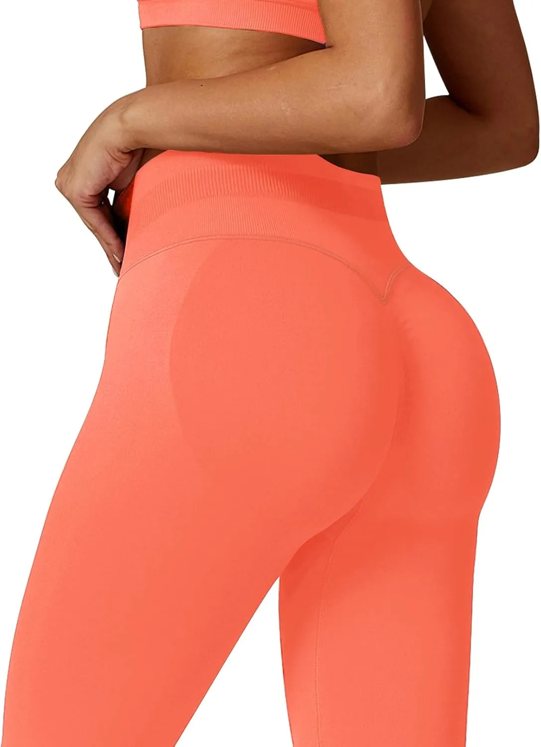 Womens Workout Leggings Seamless Tummy Control Yoga Pants Scrunch Butt Lifting Compression Gym Athletic Leggings