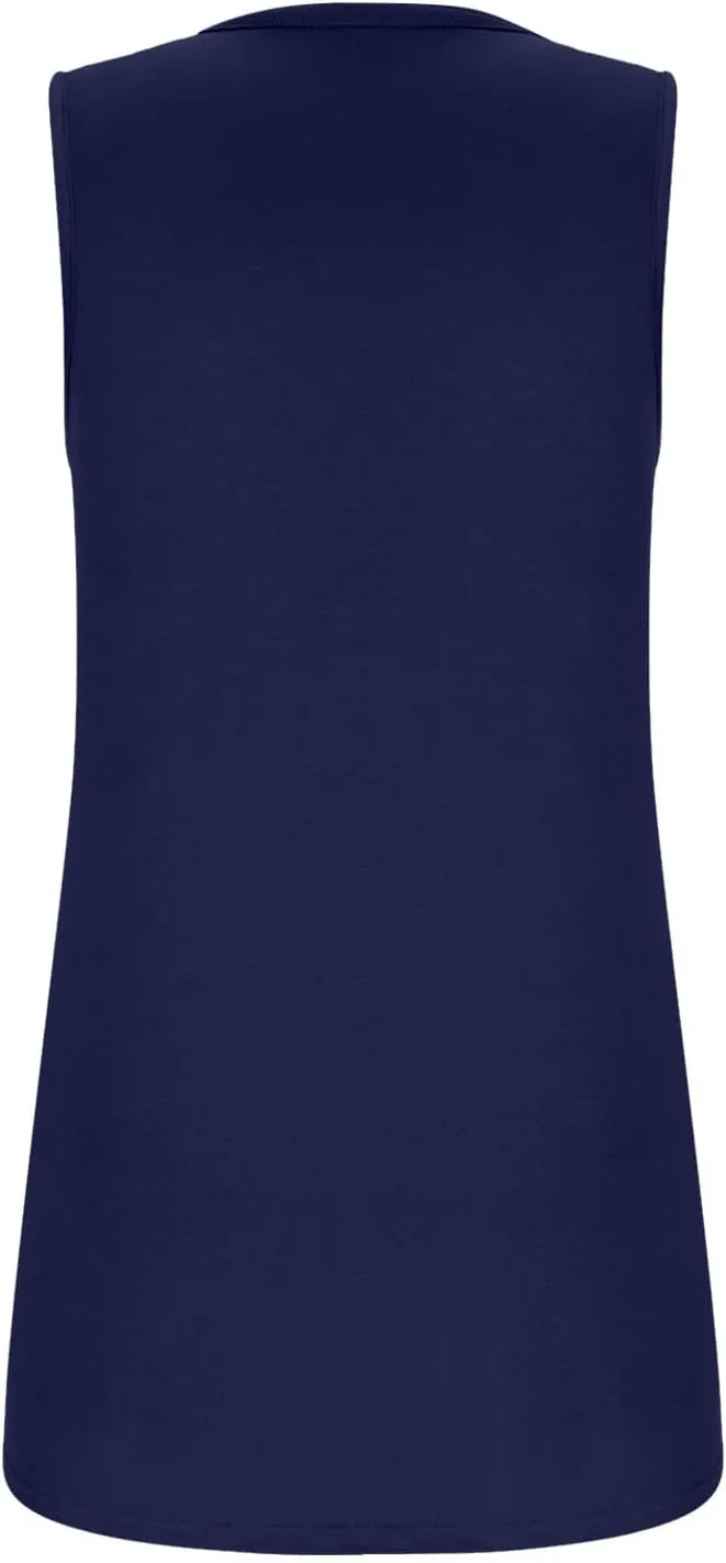 Womne's Summer Sleeveless Square Neck Tank Tops, Flowy Pleated Tunic Shirts for Women, Ladies Loose Fit Tshirt