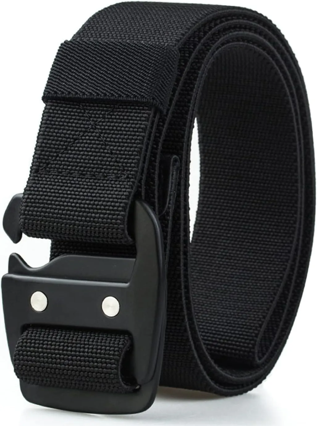 WYuZe Mens Tactical Belt Military Elastic Stretch Duty Riggers Belt Metal Buckle