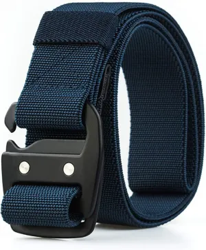 WYuZe Mens Tactical Belt Military Elastic Stretch Duty Riggers Belt Metal Buckle