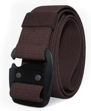 WYuZe Mens Tactical Belt Military Elastic Stretch Duty Riggers Belt Metal Buckle