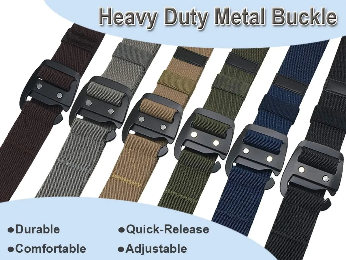 WYuZe Mens Tactical Belt Military Elastic Stretch Duty Riggers Belt Metal Buckle