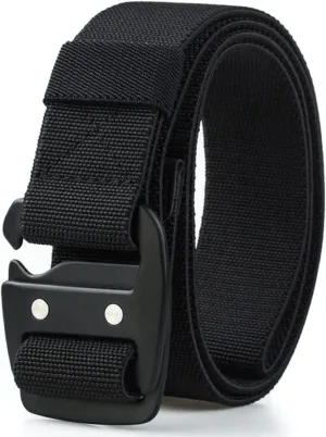 WYuZe Mens Tactical Belt Military Elastic Stretch Duty Riggers Belt Metal Buckle
