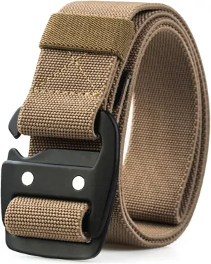 WYuZe Mens Tactical Belt Military Elastic Stretch Duty Riggers Belt Metal Buckle