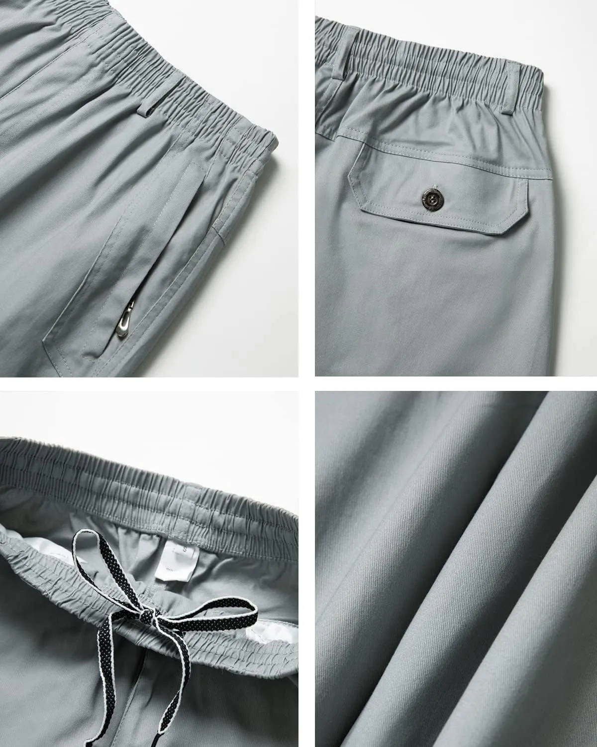 WZIKAI Mens Cargo Pants,Elastic Waist Sweatpants for Men Casual Long Trousers Light Jogger Pants